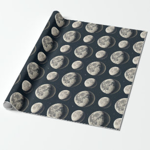 Papier Cadeau Phase Lunaire Céleste (3)