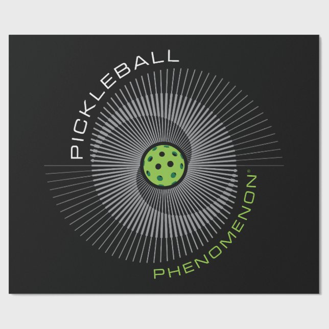 Papier Cadeau Phénomène de Pickleball Galaxie (Plat)