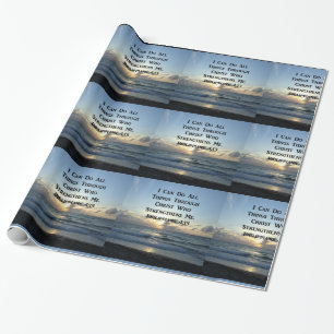 PAPIER CADEAU PHILIPPIENS INSPIRANTS 4:13 SCRIPTURE VERSE