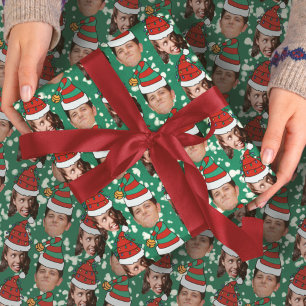 Papier Cadeau Photo à deux visages drôle Cadeau Casquette de Noë