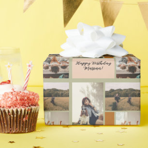 Papier Cadeau Photo Collage photo 3 Photo Anniversaire tendance