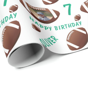Papier Cadeau Photo de ballon de football américain Joyeux Anniv