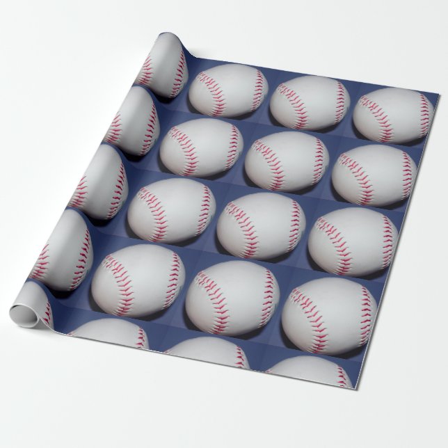 Papier Cadeau Photo de base-ball (Déroulé)