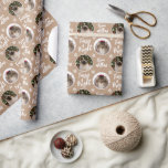 Papier Cadeau Photo de chat Furry & Bright Rustic White Christma<br><div class="desc">Imprimez le nom de l'enfant sur ce papier d'emballage rouge pour ajouter une touche festive à tout cadeau de Noël que vous donnez.</div>