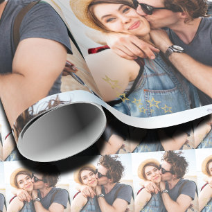 Papier Cadeau Photo de couple personnalisé