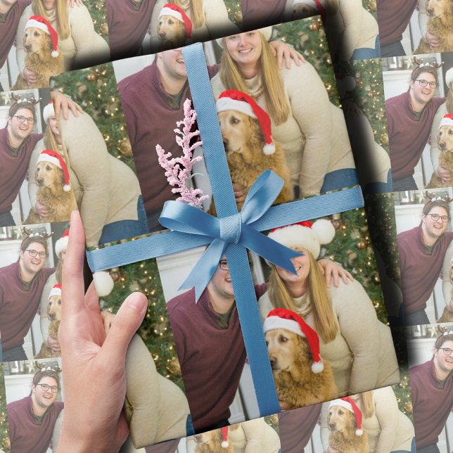 Papier Cadeau Photo de famille Noël (Créateur téléchargé)