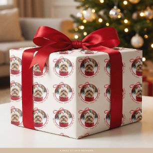 Papier Cadeau Photo de famille personnalisée pour animaux de com