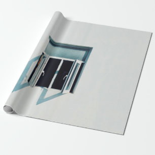 PAPIER CADEAU PHOTO DE LA FENÊTRE PANNEAU EN VERRE BLANC