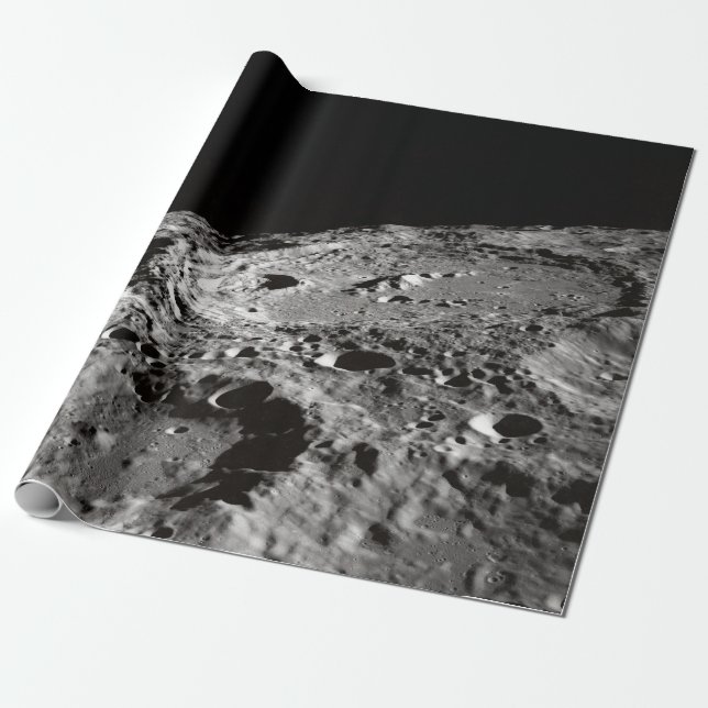 PAPIER CADEAU PHOTO DE LA SURFACE DE LA LUNE (Déroulé)
