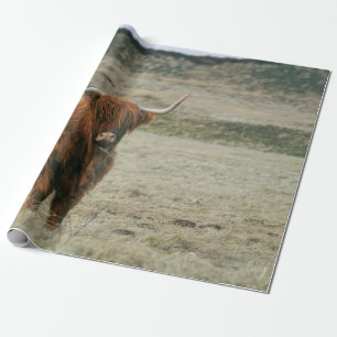 Papier Cadeau PHOTO DE LA VACHE DE CHÂTEAU vintage HIGHLAND