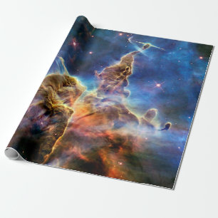 Papier Cadeau Photo de l'espace extérieur de la montagne mystiqu