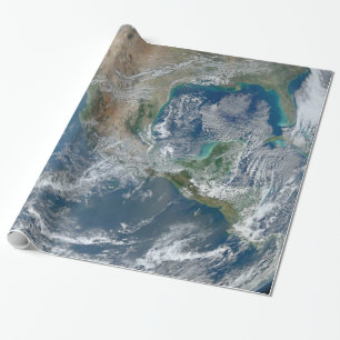 Papier Cadeau Photo de planète de la terre de l'espace