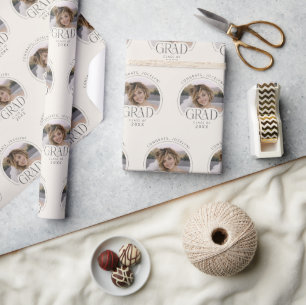 Papier Cadeau Photo de remise des diplômes personnalisée de la p