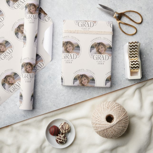 Papier Cadeau Photo de remise des diplômes personnalisée de la p (Artisanat)