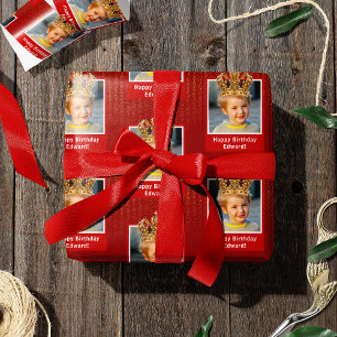 Papier Cadeau Photo d'enfant personnalisée Joyeux Anniversaire K