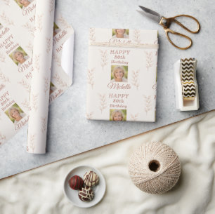 Papier Cadeau Photo élégante pour les 80 ans du Jardin botanique