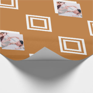 Papier Cadeau Photo géométrique Or moderne Noël