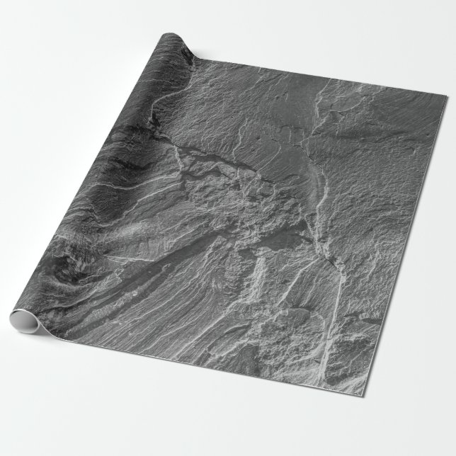 PAPIER CADEAU PHOTO GRAYSCALE DE FORMATION ROCK (Déroulé)
