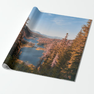 PAPIER CADEAU PHOTO PAYSAGE D'ARBRES PRÈS DU CORPS D'EAU PENDANT