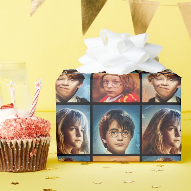 Papier Cadeau Photo personnalisé de Harry Potter (Fête d'anniversaire)