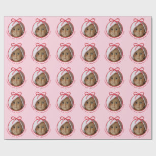 Papier Cadeau Photo personnalisé pour le premier Noël de bébé
