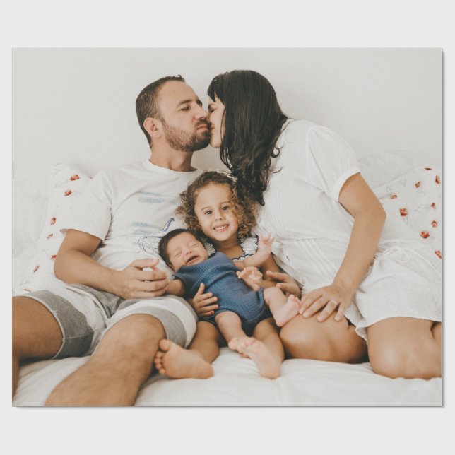 Papier Cadeau Photo personnalisée (Plat)