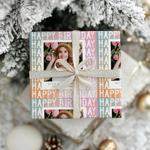 Papier Cadeau Photo personnalisée Joyeux anniversaire Personnali