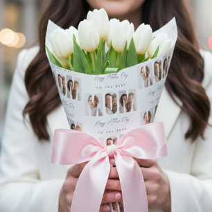 Papier Cadeau Photo personnalisée MAMAN Bonne fête des mères