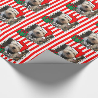 Papier Cadeau Photo personnalisée Noël Père Noël Pet HO HO HO HO