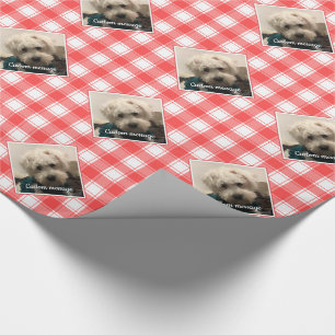 Papier Cadeau Photo personnalisée Rouge et blanc Pays Agritouris
