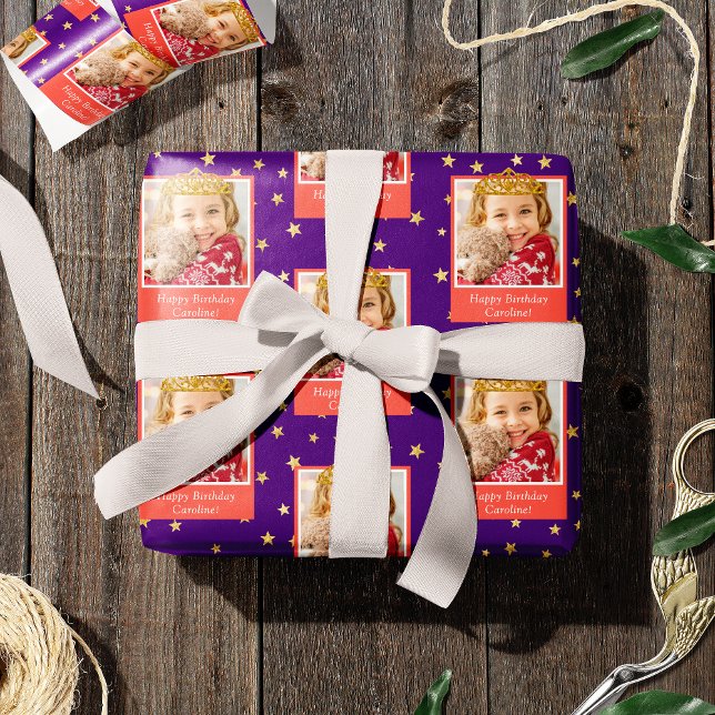 Papier Cadeau Photo pour enfant personnalisée Happy Birthday Gol (Créateur téléchargé)