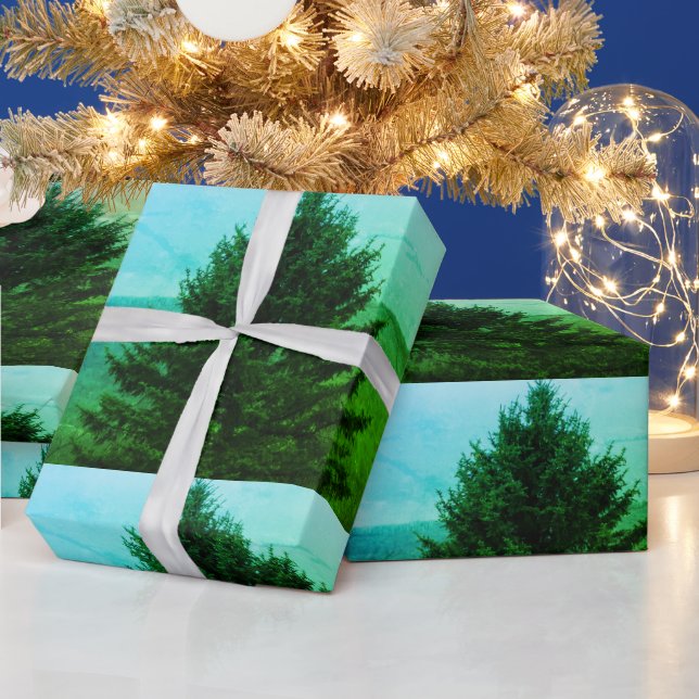 Papier Cadeau Photo sapin de Noël (Vacances)