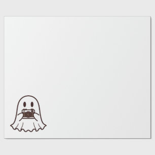 Papier Cadeau Photographe fantôme d'Halloween mignon