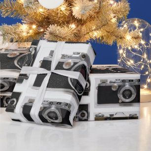 Papier Cadeau Photographe Vieux Caméras Vintages Enveloppement P