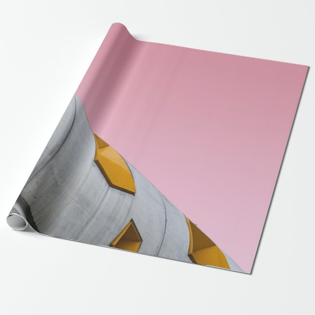PAPIER CADEAU PHOTOGRAPHIE À FAIBLE ANGLE DU BÂTIMENT GRIS (Déroulé)