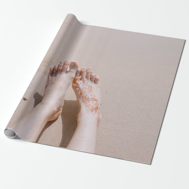 Papier Cadeau Photographie de focalisation sélective des pieds a (Déroulé)