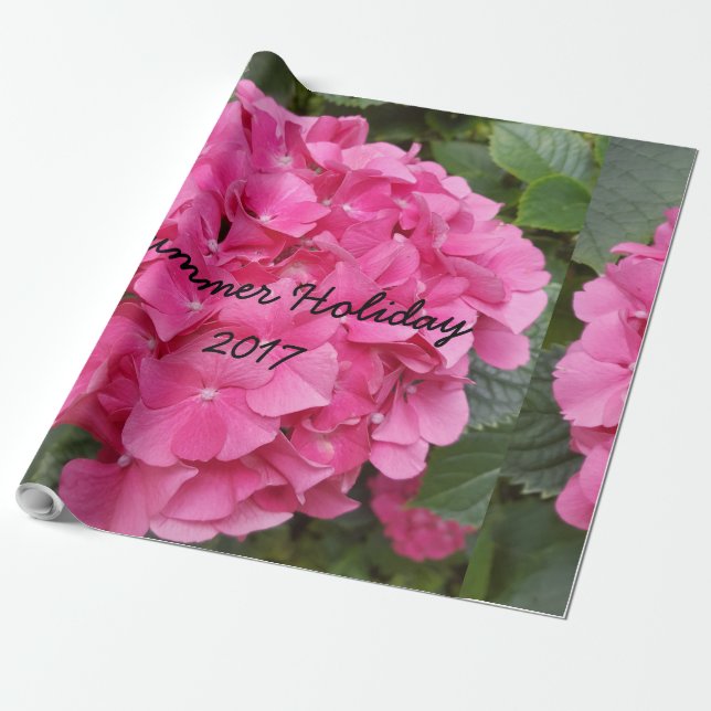 Papier Cadeau Photographie florale rose Nature (Déroulé)