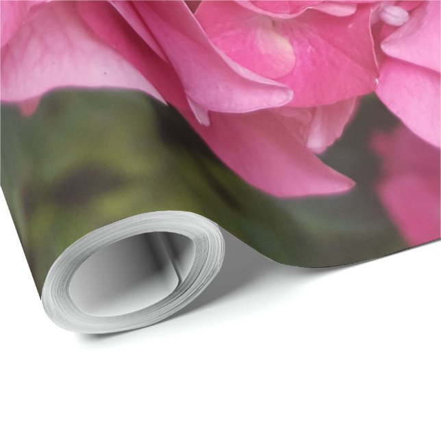 Papier Cadeau Photographie florale rose Nature (Coin rond)