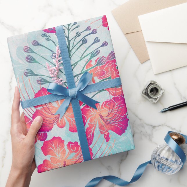 Papier Cadeau Photographie hawaïenne Ohai Alii v2 motif (Cadeaux)