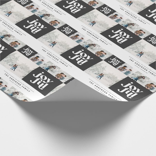 Papier Cadeau Photographie moderne géométrique joyeuse typograph (Coin)