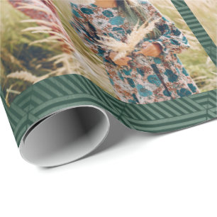 Papier Cadeau Photographie verte de vacances Noël