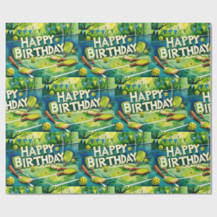 Papier Cadeau Pickleball Anniversaire Fête thème