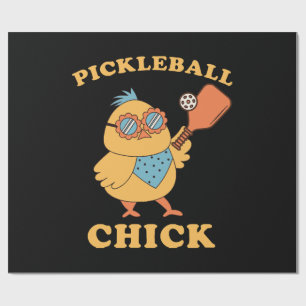 Papier Cadeau Pickleball Chick - rétro