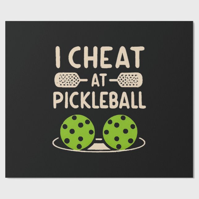 Papier Cadeau Pickleball Drôle (Plat)