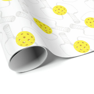 Papier Cadeau Pickleball Line Art Wrapping Paper