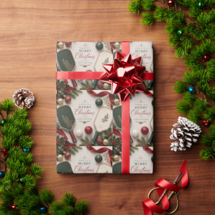 Papier Cadeau Pickleball thème de Noël