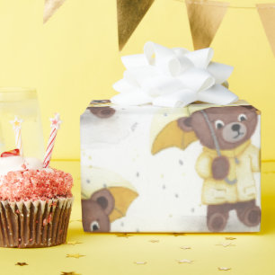 Papier Cadeau Pied d'ours dans la pluie