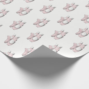 Papier Cadeau Pieds de ballerine sur pointe #1 rose clair