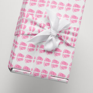 Papier Cadeau Pieds de blanc de rose de rose de fille de parties