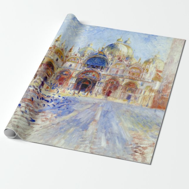 Papier Cadeau Pierre Auguste Renoir La Piazza San Marco, Venise (Déroulé)